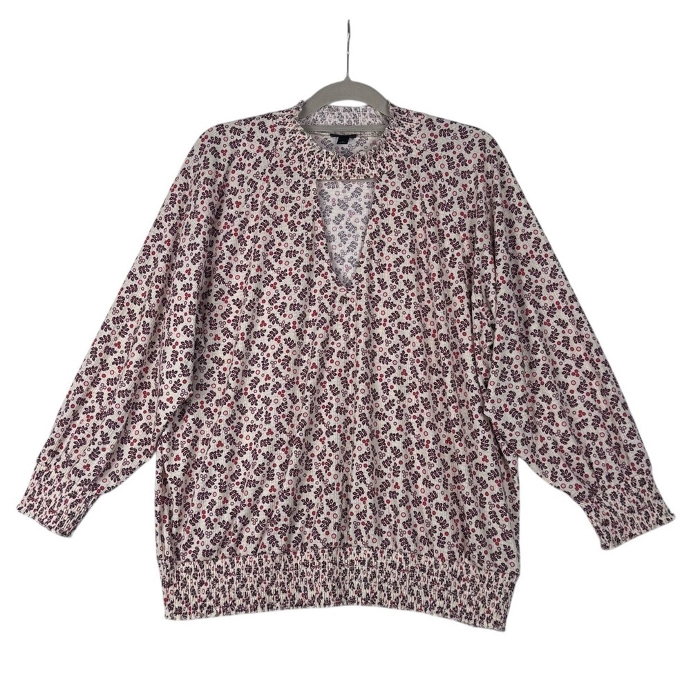 Torrid Textured Jersey Choker Neck Smocked Bottom Top Size 2 Flower print